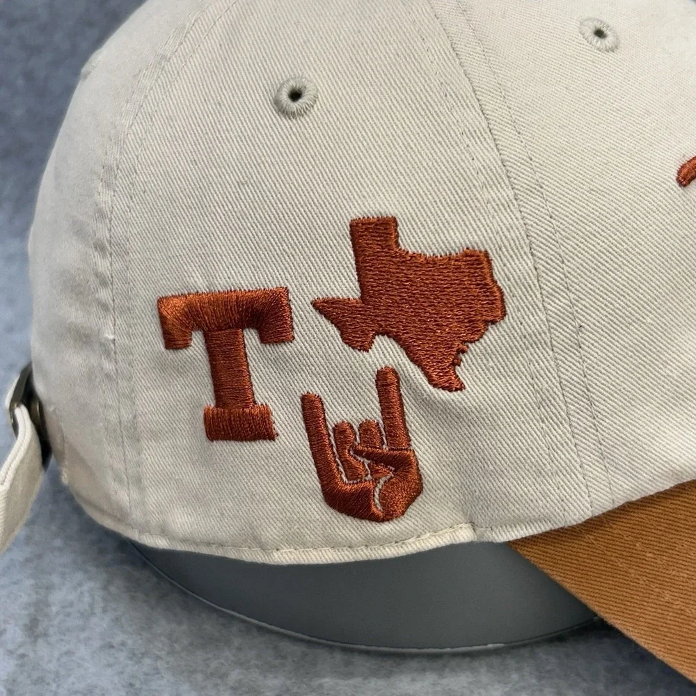 Texas Longhorns 47 Brand Strapback Hat Beige Brown Orange Dad Cap OSFA NCAA